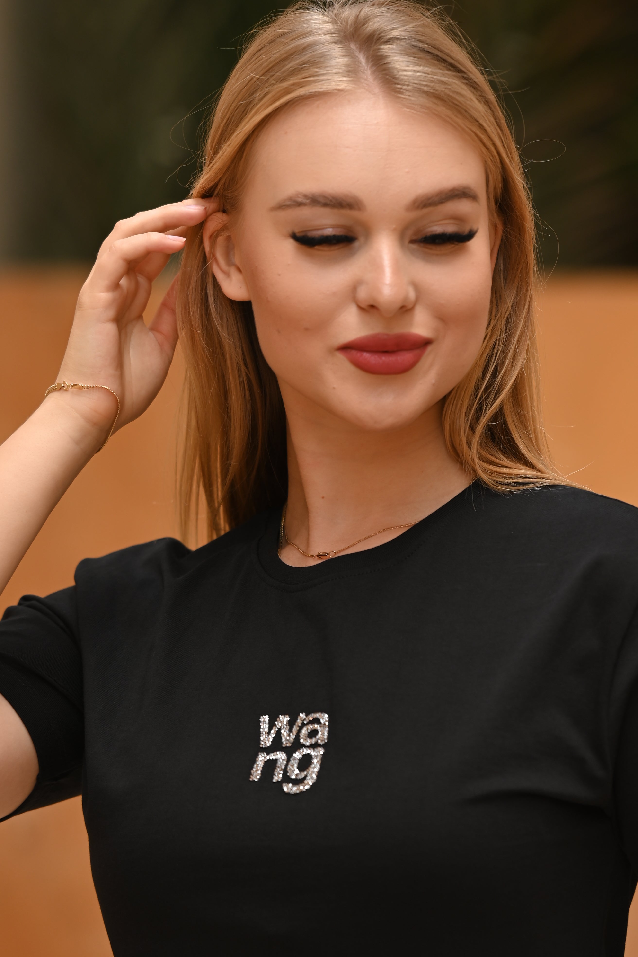 Alexander Wang Crystal Logo T-Shirt – heshe33