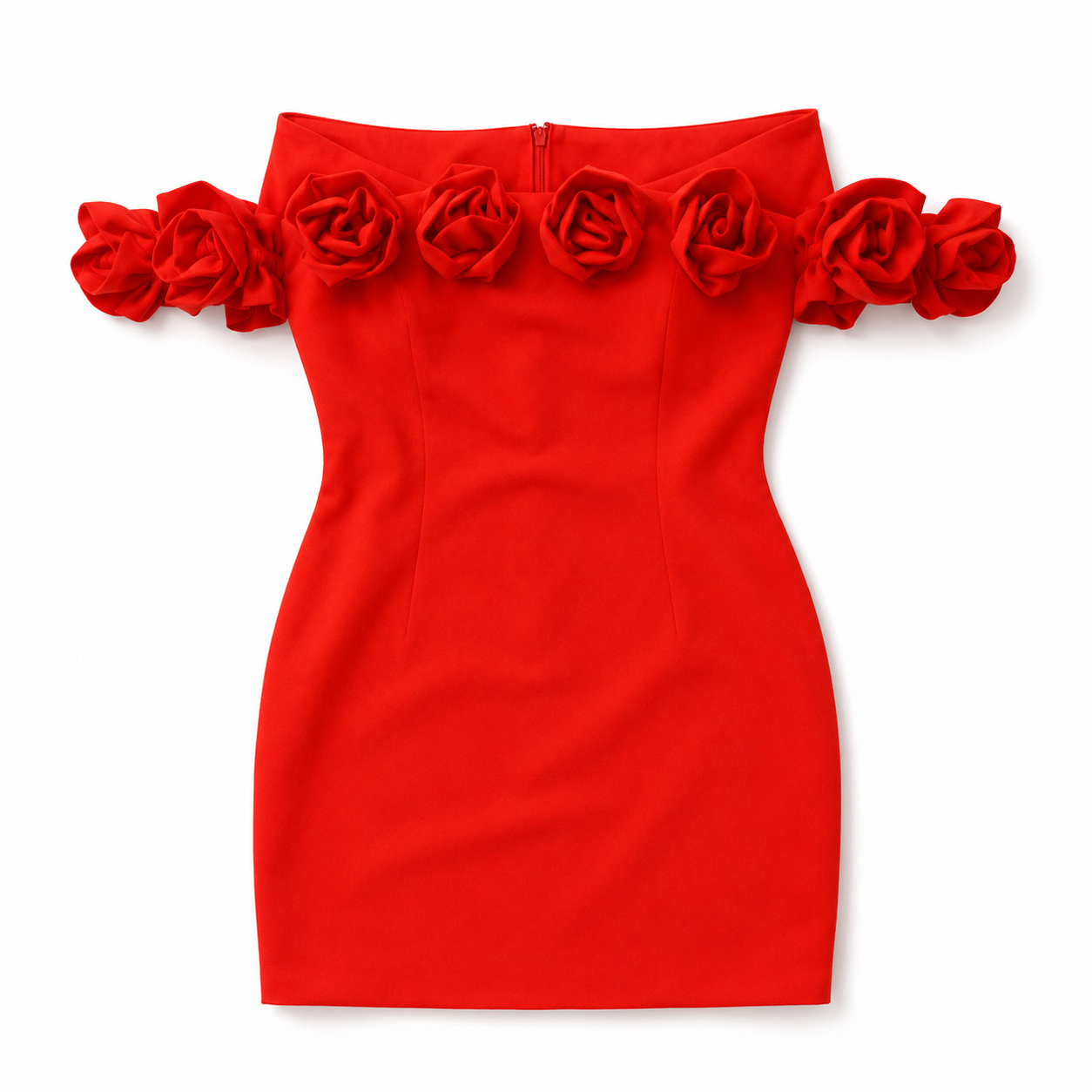 Flower Trim Dress