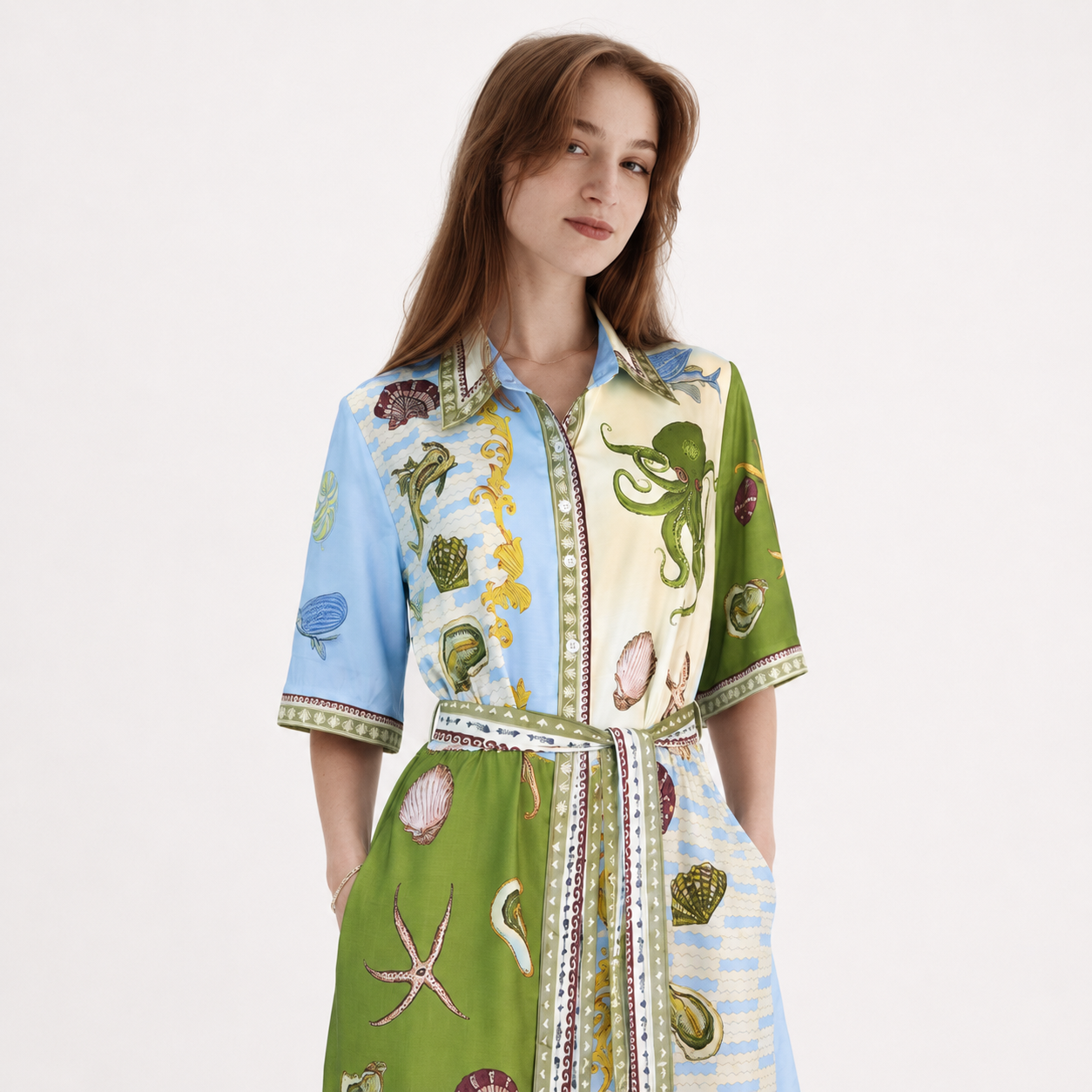 Sea Print Dress