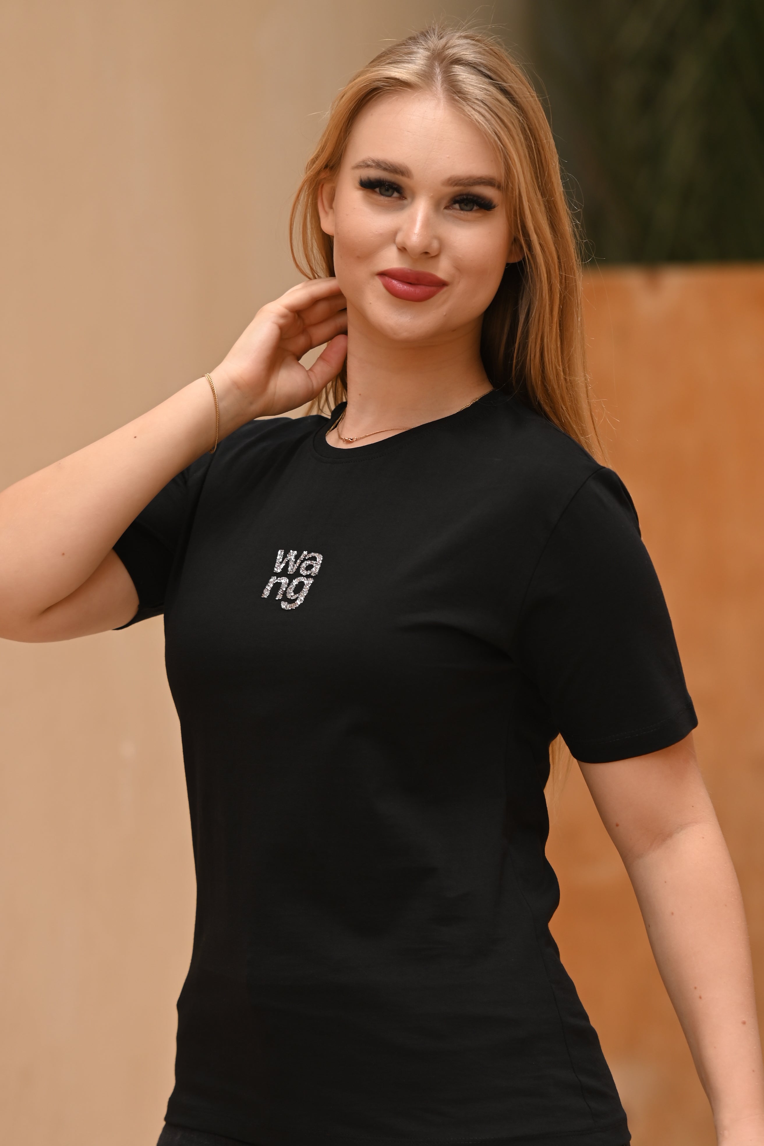 Alexander Wang Crystal Logo T-Shirt