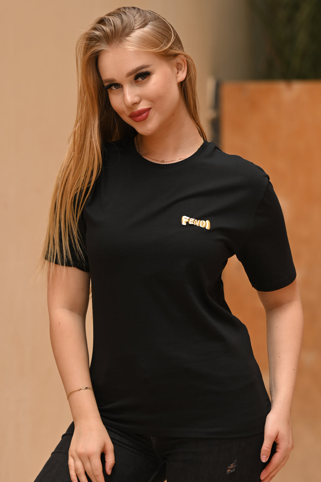 Fendi 3D Metal Logo T-Shirt