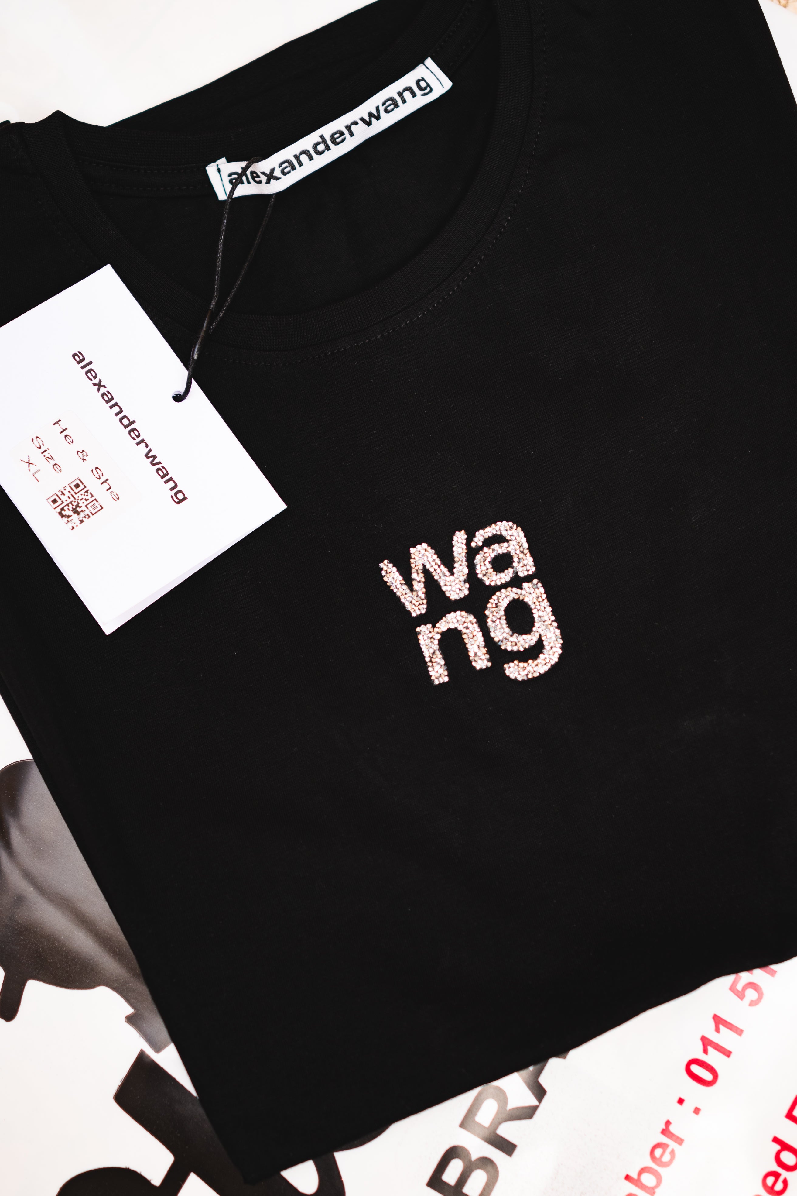 Alexander Wang Crystal Logo T-Shirt