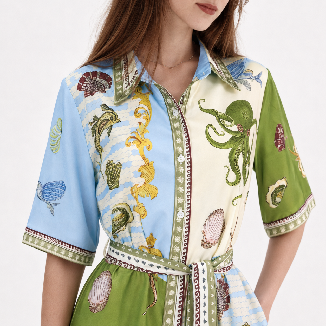 Sea Print Dress