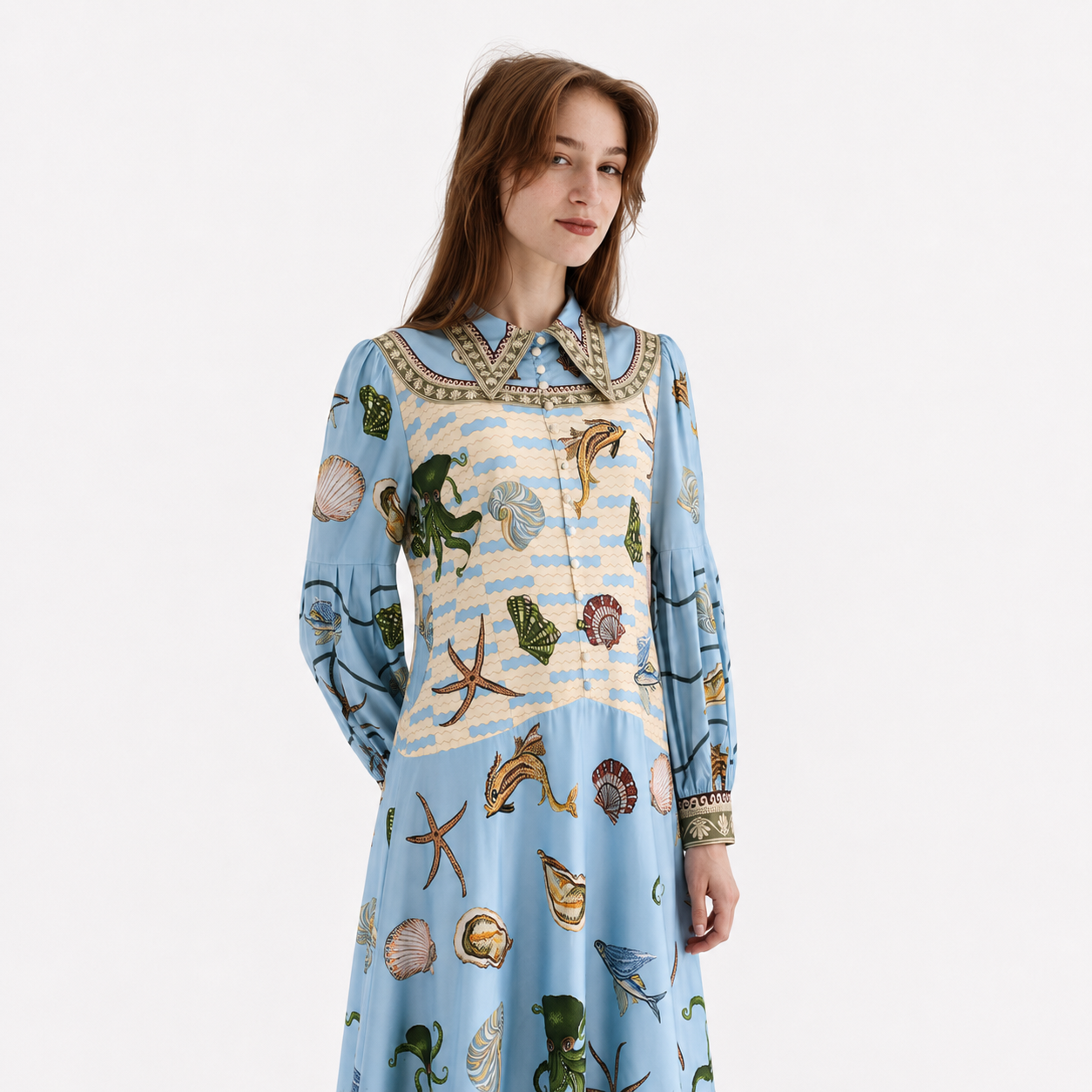 Shell Print Dress