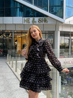 Polka Dot Ruffle Mini Dress
