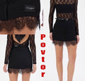 Lace-Trimmed Mini Skirt