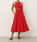 Cut-out Waist Midi Dress